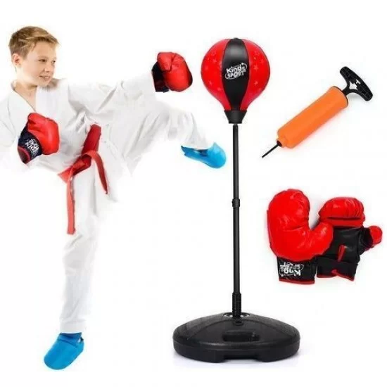 Boxe réglable Punching Ball Bag pour les enfants avec des gants Speed  Training