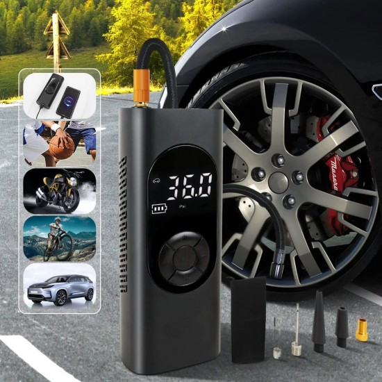 Pompe a air électrique portable pour roues de voiture, système de gonflage