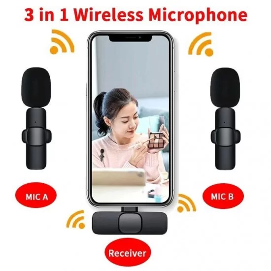 Micro pour téléphone portable (2x) avec réduction du bruit pour iPhone /  iPad