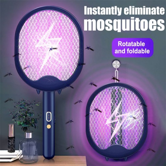 Raquette Anti-moustiques électrique, Rechargeable Par USB- 