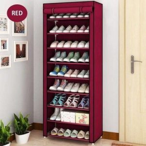 Range chaussures 27 paires en tissu