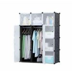 Armoire Penderie 3 Battants en plastique - 134 x 43 x 170 cm