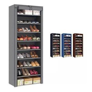 Range chaussures 27 paires en tissu