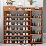 Étagère à chaussures de grande capacité en bois
