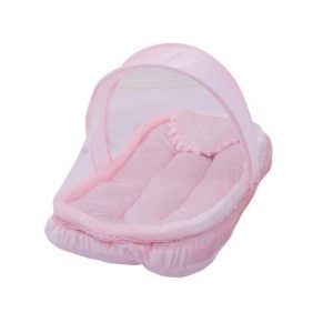 Tente Moustiquaire avec Lit Pour Bébé - Rose