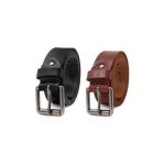 Pack de 2 Ceintures - Cuir - Noir & Marron