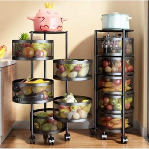Etagère de Rangement plusieurs étages Réglables rondes