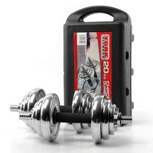 Haltères rechargeables de 20 kg (2 biceps de 10 kg) - Poids pour Exercices Entraînement de Musculation