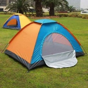 Tente De Camping pour 4 Personnes multicolore
