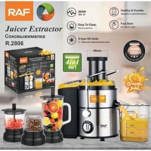 Extracteur de Jus, mixeur, grinder, hachoir - 800 W - 4 en 1