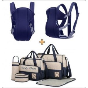 Ensemble sac à langer & porte bébé kangourou ( 2 en 1)