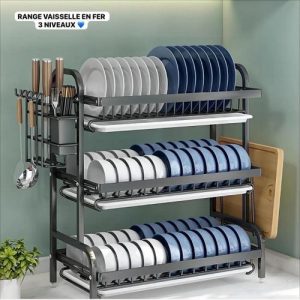 Range vaisselles, Egouttoir en Fer 3 niveaux