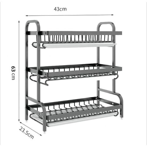 Range vaisselles, Egouttoir en Fer 3 niveaux – Image 2