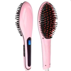 Brosse à cheveux à lisseur à peigne à cheveux avec lisseur LCD - 29W