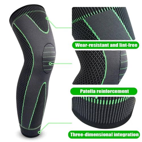 Genouillère longue élastique avec Compression, 1 pièce, de protection pour le sport – Image 3