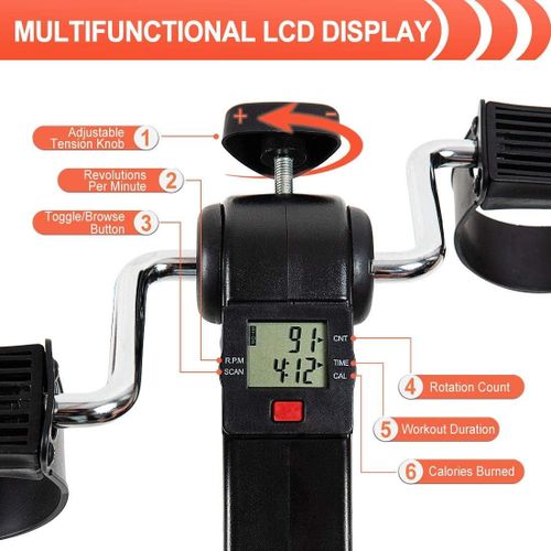 Mini Pédalier d'appartement Vélo Pliable Pour Fitness/Cardio Training - Écran LED – Image 6