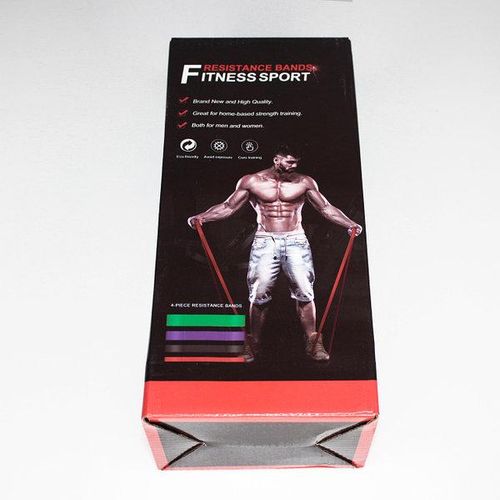 Lot de 5 Bandes élastiques pour le fitness, extenseur de bande, caoutchouc pour l'entraînement et tractions – Image 4