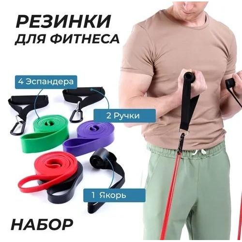 Lot de 5 Bandes élastiques pour le fitness, extenseur de bande, caoutchouc pour l'entraînement et tractions – Image 2