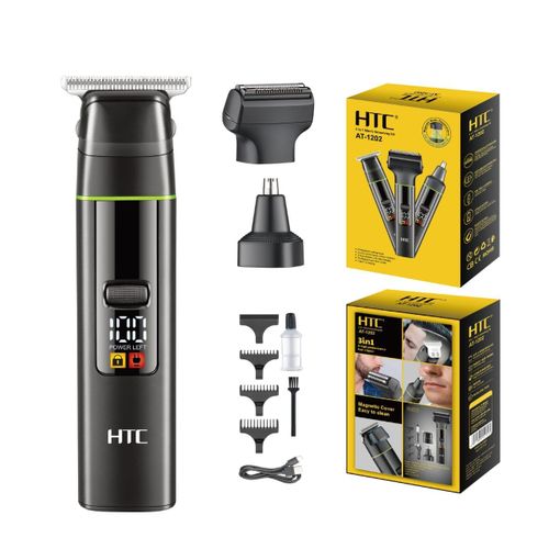 3-en-1 Tondeuse à cheveux Tondeuse à nez Rasoir à barbe avec kits d'affichage