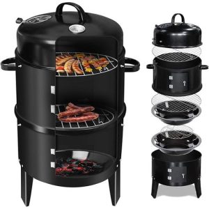 Gril à charbon 3 en 1 - grillade - NOIR CAPACITE 30KG