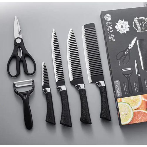Ensemble de 6 couteaux inoxydables - de haute qualité pour la cuisine – Image 3